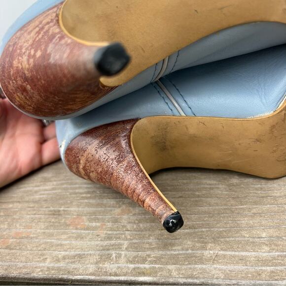 Vintage Jeenz Bootz Stiletto Heel Blue Cowgirl Western Boots 6 1/2 M - Picture 10 of 12